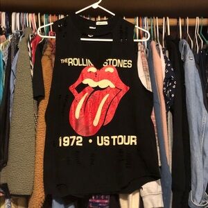 Rolling Stones Black Sleeveless Tour Tank